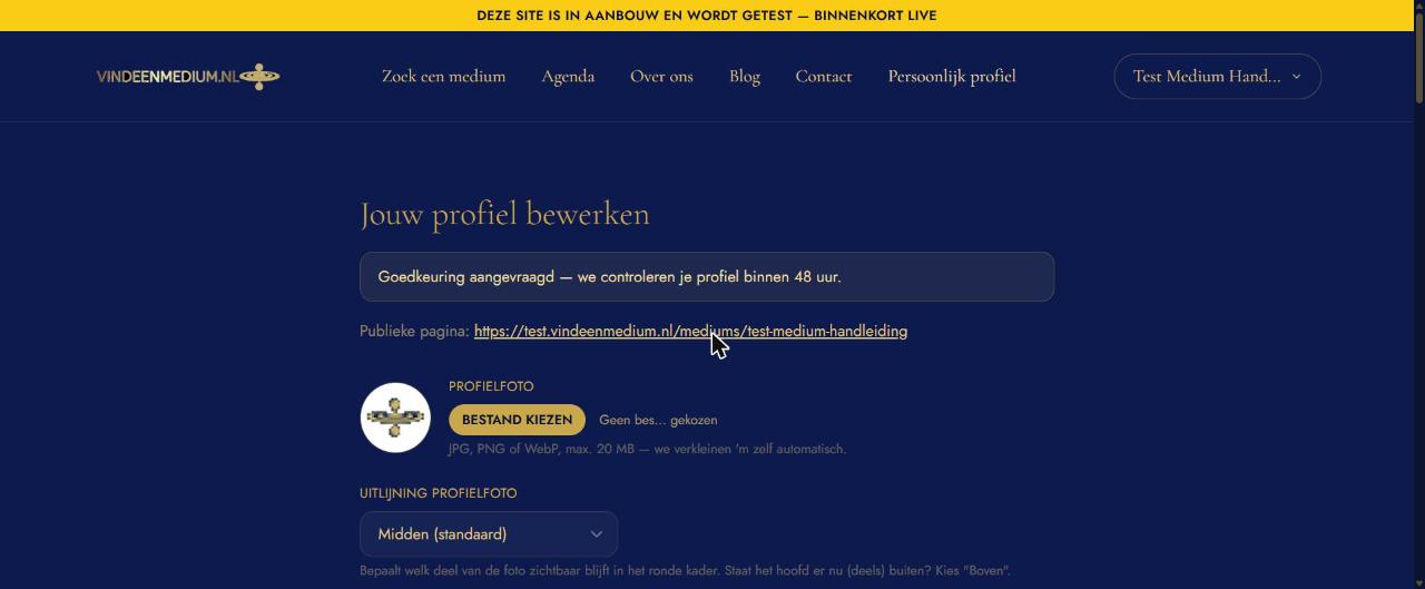 Bevestiging: Goedkeuring aangevraagd — we controleren uw profiel binnen 48 uur